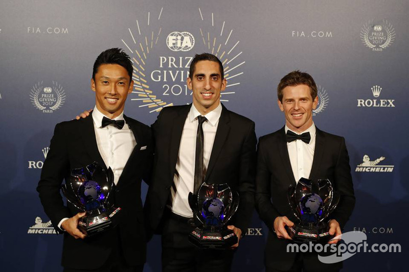 Kazuki Nakajima with Sebastien Buemi and Anthony Davidson