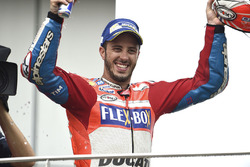 Podio: il vincitore della gara Andrea Dovizioso, Ducati Team