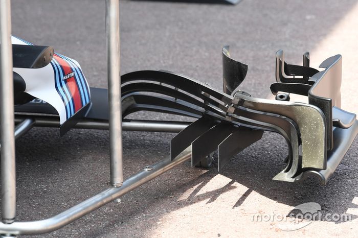 Detalle del ala delantera de Williams FW40