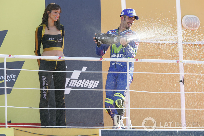 Podium: race winner Marco Melandri