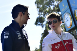 Esteban Ocon, Force India F1 and Charles Leclerc, Sauber