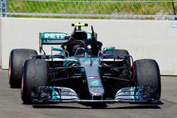 The car of Race retiree Valtteri Bottas, Mercedes-AMG F1 W09
