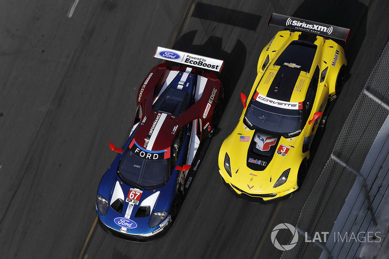 The 2018 IMSA GTLM championship battle was between the #67 Ford GT and the #3 Corvette. Westbrook and Briscoe had to smile bravely as their faster entry ultimately lost out to the slower but more dependable leviathan, despite Antonio Garcia and Jan Magnussen failing to score a race win.