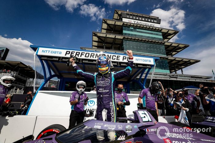 Ganador de la pole Romain Grosjean, Dale Coyne Racing with RWR Honda