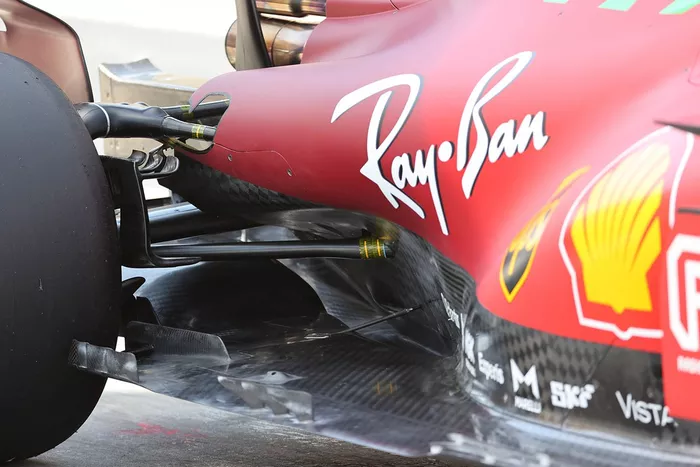 Detalle de la suspensión del Ferrari SF21