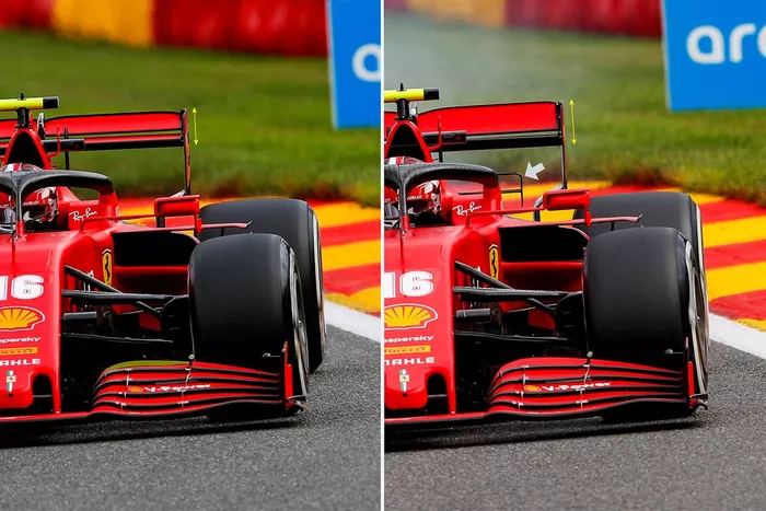 Comparativa del coche de Charles Leclerc, Ferrari SF1000