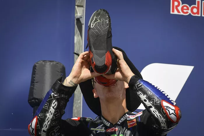 Podio: segundo lugar Fabio Quartararo, Yamaha Factory Racing