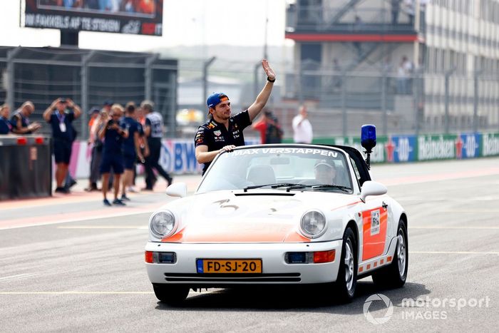 Max Verstappen, desfile de pilotos de Red Bull Racing