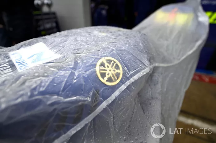 Yamaha cubierta de lluvia, British MotoGP race 2018