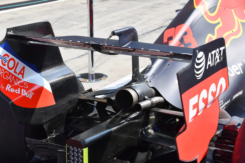 Train arrière et échappement de la Red Bull Racing RB14