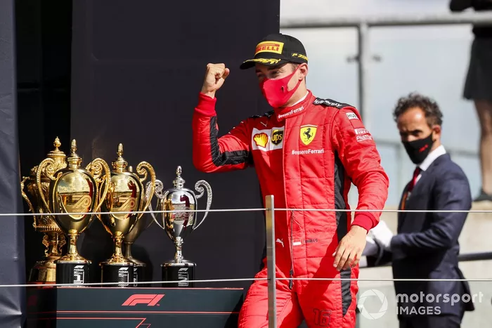 Podio: tercer lugar Charles Leclerc, Ferrari