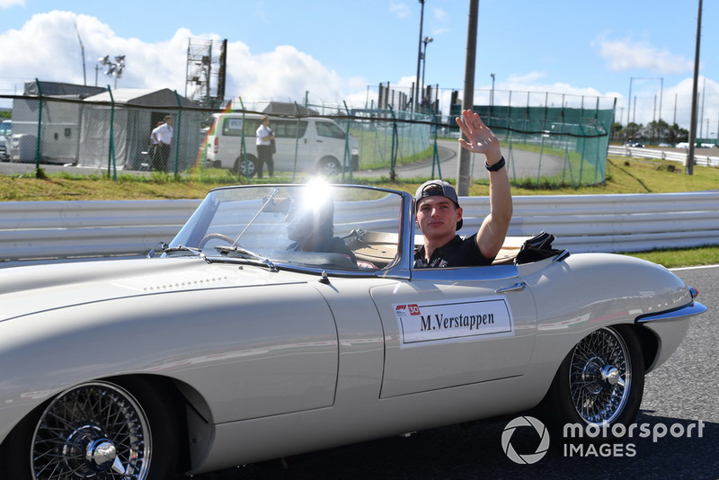 Max Verstappen, Red Bull Racing en el desfile de pilotos