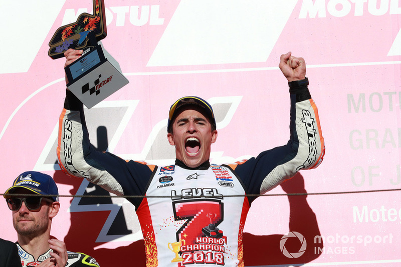 Подіум: переможець гонки Марк Маркес, Repsol Honda Team