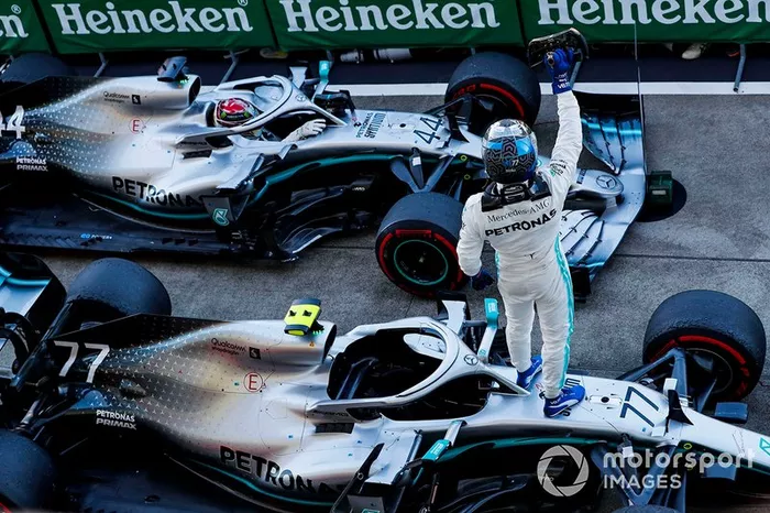 Valtteri Bottas, Mercedes AMG W10 y Lewis Hamilton, Mercedes AMG F1 W10