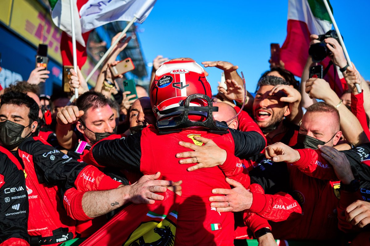 Il vincitore della gara Charles Leclerc, Ferrari