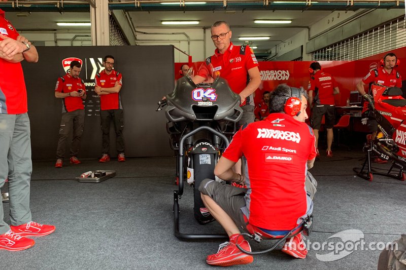 Andrea Dovizioso, Ducati Team, con la nuova carena