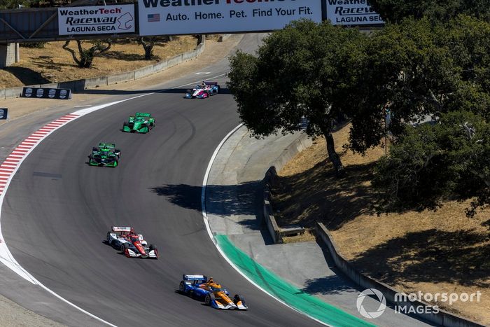 Scott Dixon, Chip Ganassi Racing Honda, Scott McLaughlin, Team Penske Chevrolet, Romain Grosjean, Juncos Hollinger Racing Chevrolet, Marcus Armstrong, Chip Ganassi Racing Honda, David Malukas, Meyer Shank Racing Honda