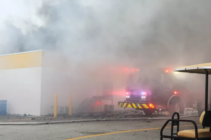 Incendio en la zona de garajes de Daytona