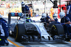 Felipe Massa, Williams FW38, beim Boxenstopp-Training