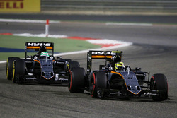 Sergio Perez, Sahara Force India F1 VJM09 leads team mate Nico Hulkenberg, Sahara Force India F1 VJM