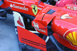 Détail des pontons de la Ferrari SF70H