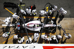 Essai d'arrêt au stand pour Felipe Massa, Williams FW40