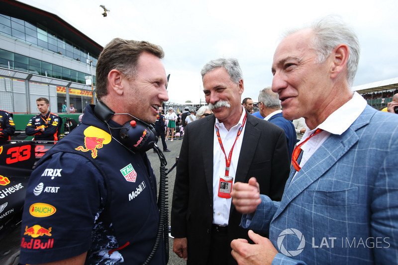 Christian Horner, Team Principal, Red Bull Racing, Chase Carey, Chairman, Formula One