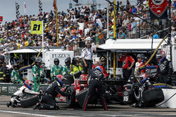 Arrêt au stand de Graham Rahal, Rahal Letterman Lanigan Racing Honda