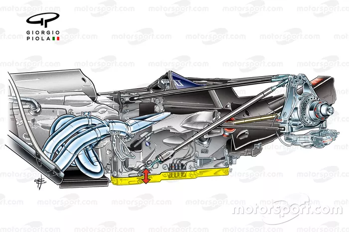 Detalle de la caja de cambios elevada del Red Bull RB5 2009

