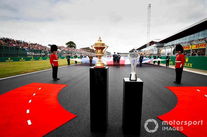 The trophies on the grid