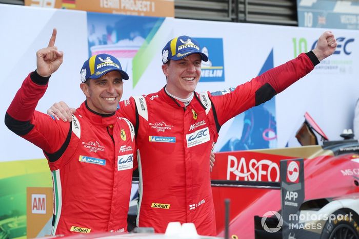 Podio: #51 AF Corse Ferrari 488 GTE Evo LMGTE Pro de Alessandro Pier Guidi, James Calado