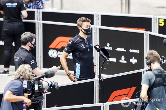 George Russell, Williams Racing con los medios