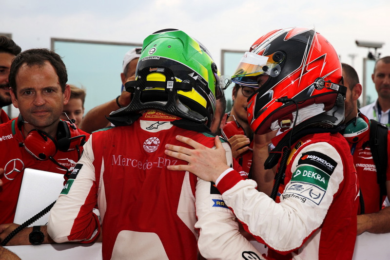 Le vainqueur Mick Schumacher, PREMA Theodore Racing Dallara F317 - Mercedes-Benz et Marcus Armstrong, PREMA Theodore Racing Dallara F317 - Mercedes-Benz