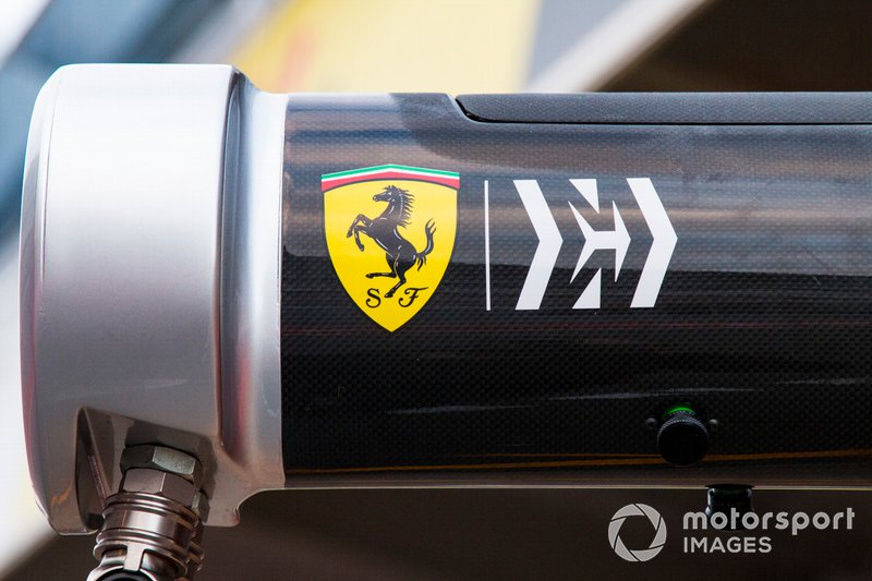 Dettaglio del box Ferrari