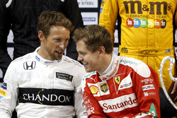 Jenson Button en Sebastian Vettel