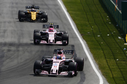 Sergio Perez, Sahara Force India F1 VJM10, Esteban Ocon, Sahara Force India F1 VJM10 ve Nico Hulkenb