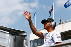 Lewis Hamilton, Mercedes AMG F1 on the drivers parade