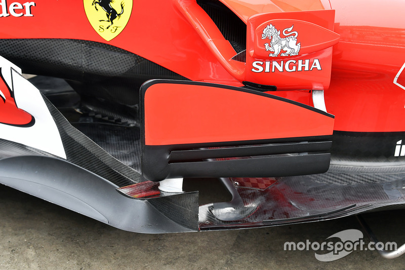 Ferrari SF70H detalle de Junta de barcaza