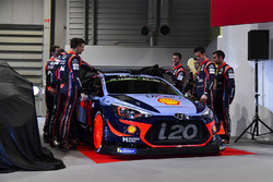 The Hyundai team, including Thierry Neuville, Andreas Mikkelsen, Dani Sordo, Hayden Paddon