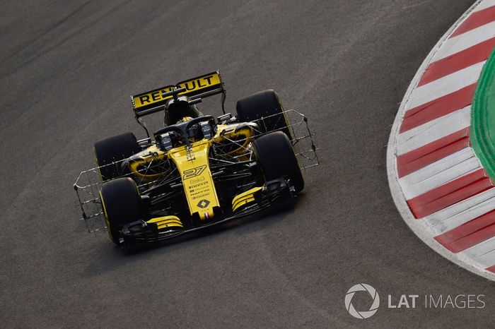 Nico Hulkenberg, Renault Sport F1 Team RS18 con sensores