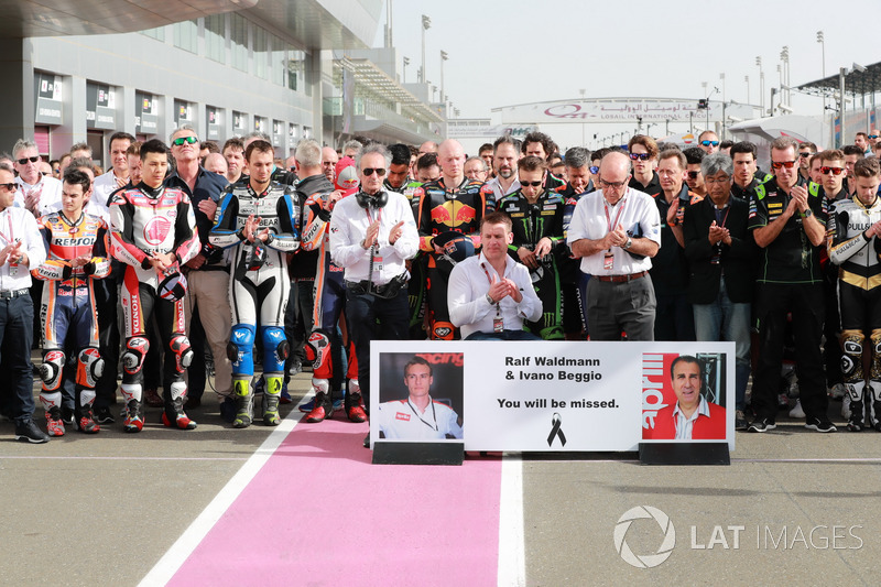 One minute silence for Ralf Waldmann and Ivano Beggio