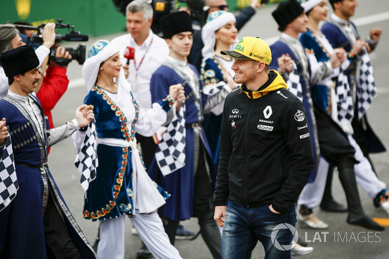 Nico Hulkenberg, Renault Sport F1 Team, in the drivers parade