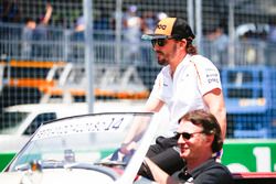 Fernando Alonso, McLaren, in the drivers parade