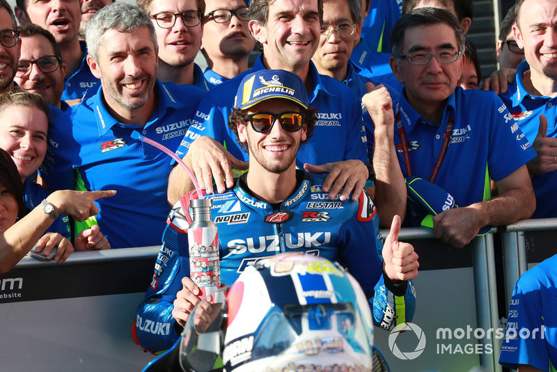Il terzo classificato Alex Rins, Team Suzuki MotoGP
