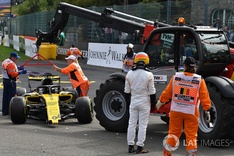 Ніко Хюлькенберг, Renault Sport F1 Team R.S. 18, Фернандо Алонсо, McLaren, потрапили в аварію на старті гонки