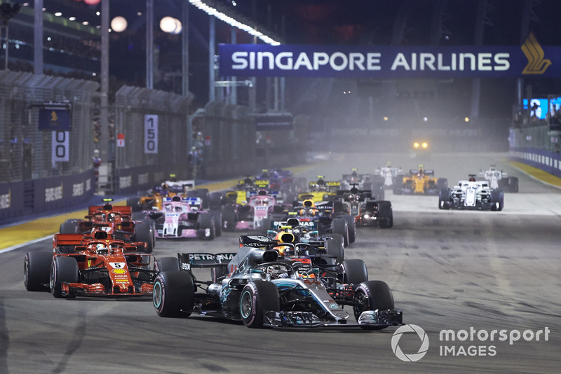 Lewis Hamilton, Mercedes AMG F1 W09 EQ Power+, Sebastian Vettel, Ferrari SF71H, Max Verstappen, Red Bull Racing RB14, Valtteri Bottas, Mercedes AMG F1 W09 EQ Power+, Daniel Ricciardo, Red Bull Racing RB14, Kimi Raikkonen, Ferrari SF71H