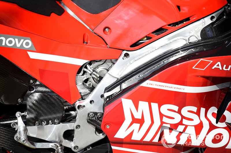Dettaglio della moto del team Ducati