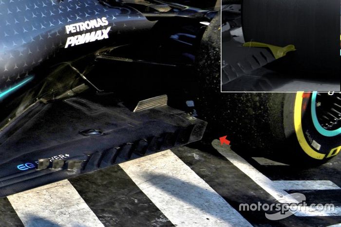 Suelo del Mercedes AMG F1 W10