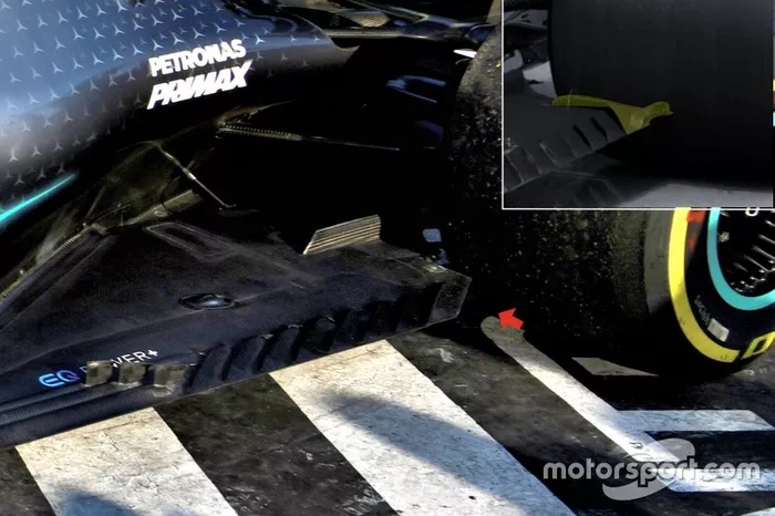 Suelo del Mercedes AMG F1 W10