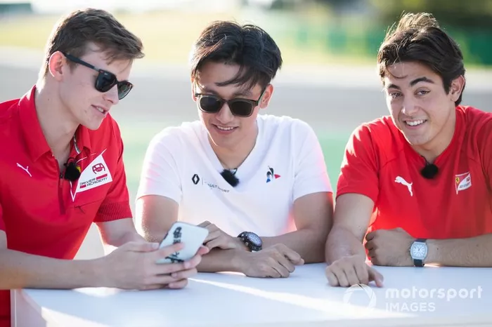 Callum Ilott, Sauber Junior Team by Charouz Guanyu Zhou, UNI Virtuosi Racing and Giuliano Alesi, Trident